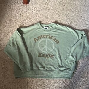 American Eagle Outfitters Olive Crewneck Sweatshirt